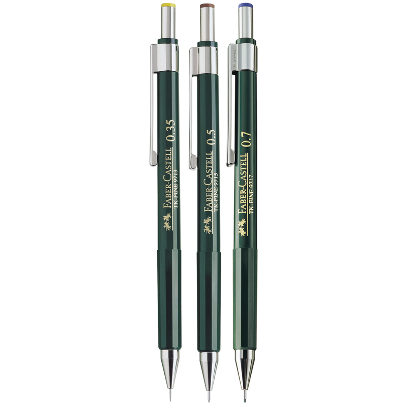 Набор механических карандашей Faber-Castell TK-Fine 97 HB 035/05/07мм