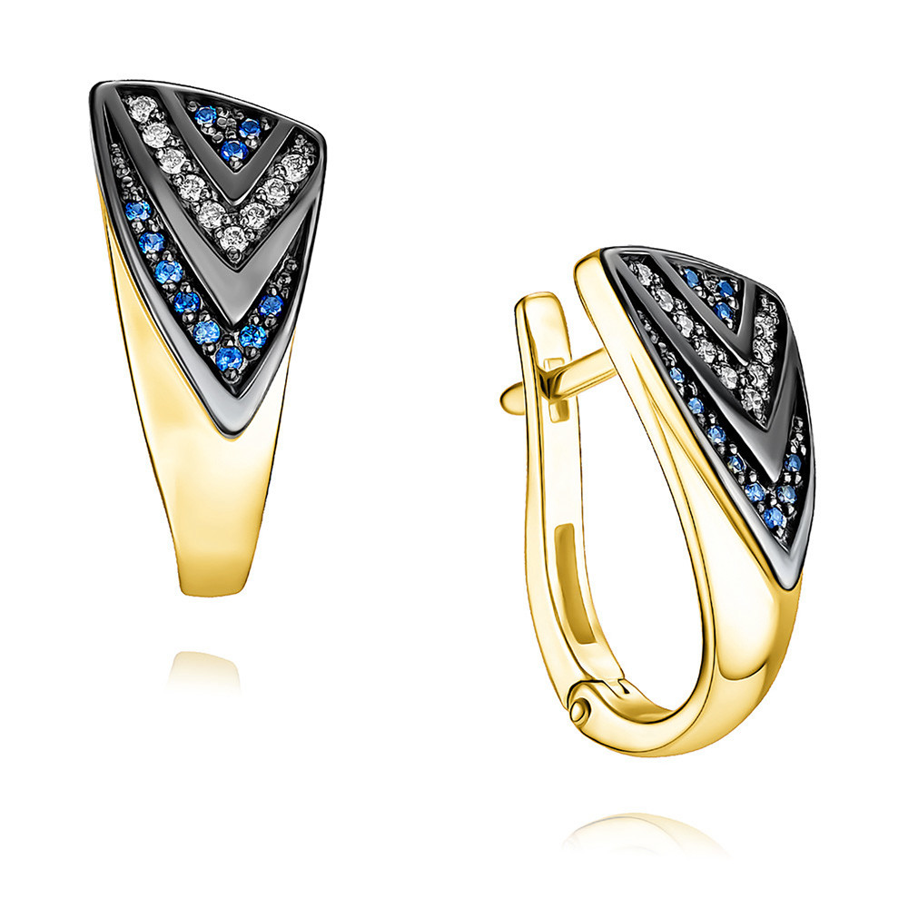 

Серьги из золота AdamaS 2454260/01-А55Ч-481, бриллиант/сапфир, 2454260/01-А55Ч-481