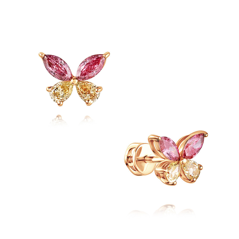 

Серьги из золота AdamaS 21042061/01-А55Д-414, бриллиант искусственный, 21042061/01-А55Д-414