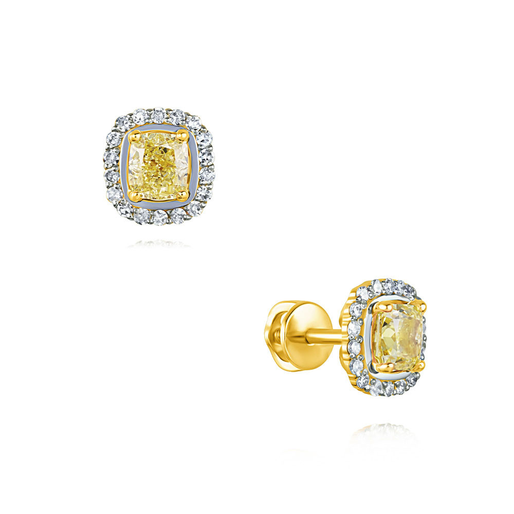 

Серьги из золота AdamaS 21042025/01-А55Д-418, бриллиант искусственный, 21042025/01-А55Д-418