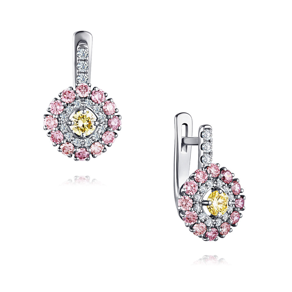 

Серьги из золота AdamaS 24042059/01-А51Д-414, бриллиант искусственный, 24042059/01-А51Д-414