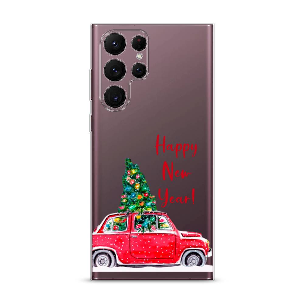

Чехол на Samsung Galaxy S22 Ultra "Happy New Year", Красный;зеленый, 2104050-5