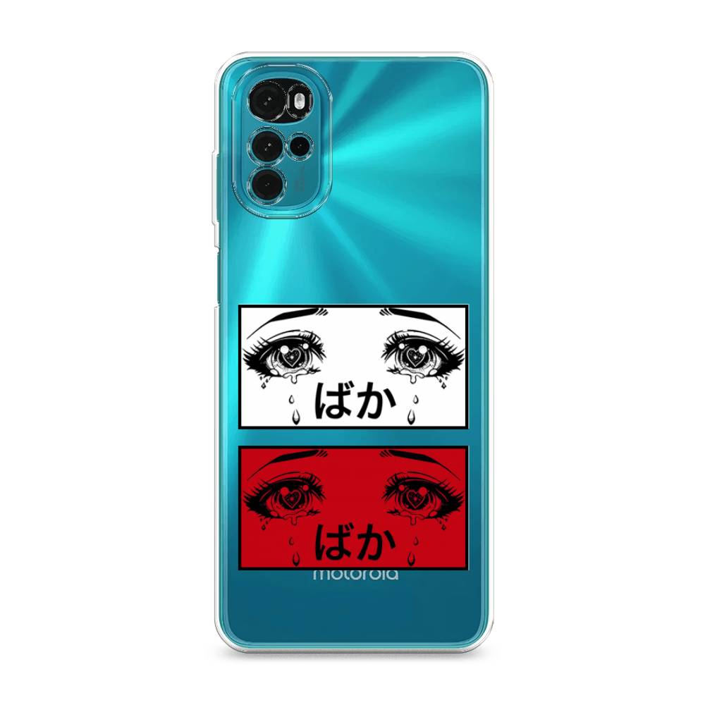 

Чехол на Motorola Moto G22 "Красные глаза манга", Красный;белый;черный, 243150-4