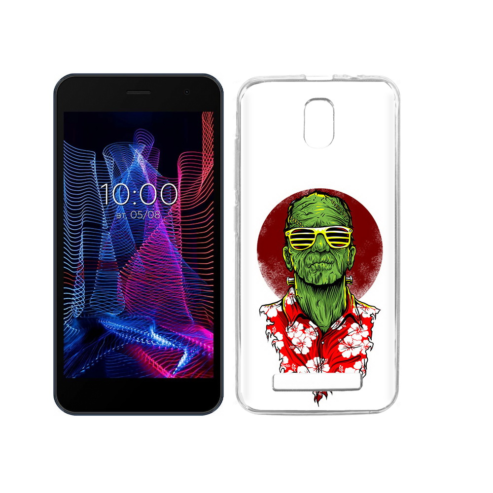 

Чехол MyPads Tocco для BQ 5047L Like крутой зеленый мужчина в очках, Прозрачный, Tocco