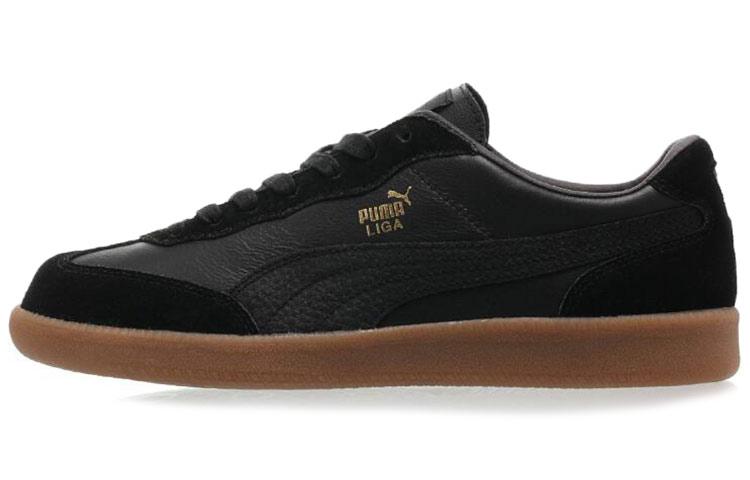 

Кеды унисекс Puma Liga Leather черные 40.5 EU, Черный, Liga Leather