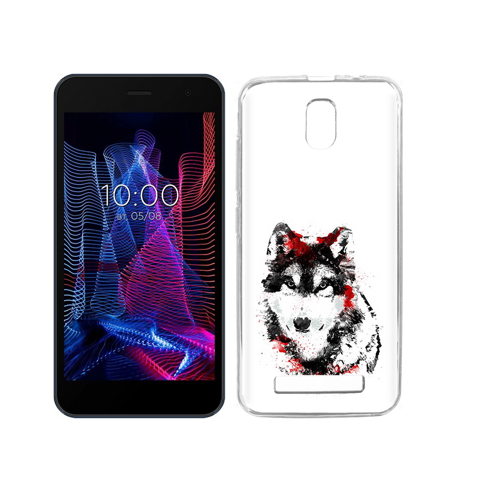 

Чехол MyPads Tocco для BQ 5047L Like кровавый волк, Прозрачный, Tocco