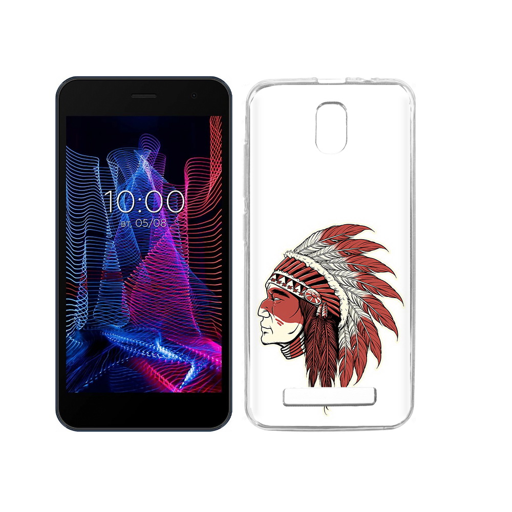 

Чехол MyPads Tocco для BQ 5047L Like красный индеец, Прозрачный, Tocco
