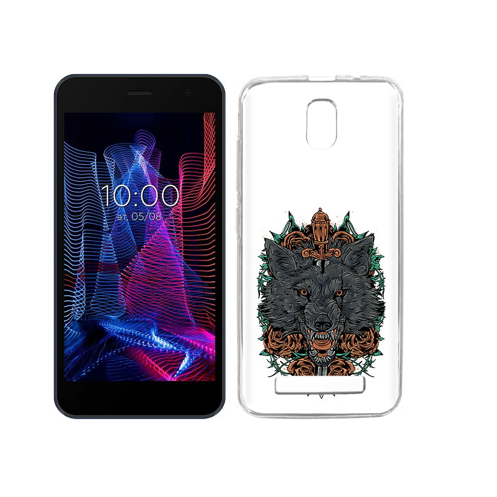 

Чехол MyPads Tocco для BQ 5047L Like красивый злой волк, Прозрачный, Tocco