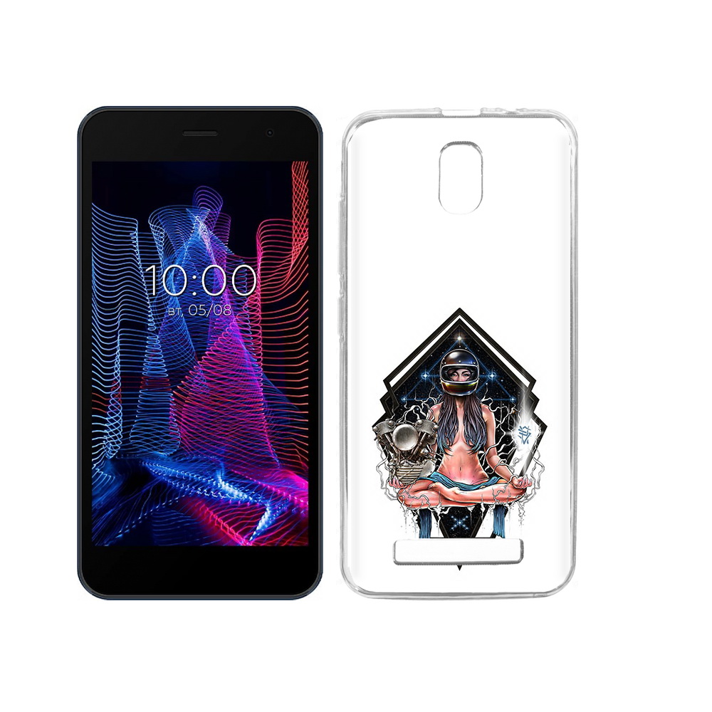 

Чехол MyPads Tocco для BQ 5047L Like красивая девушка в шлеме, Прозрачный, Tocco