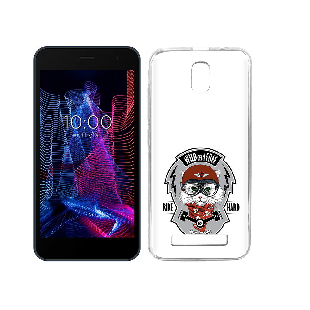 Чехол MyPads Tocco для BQ 5047L Like кошка в шлеме