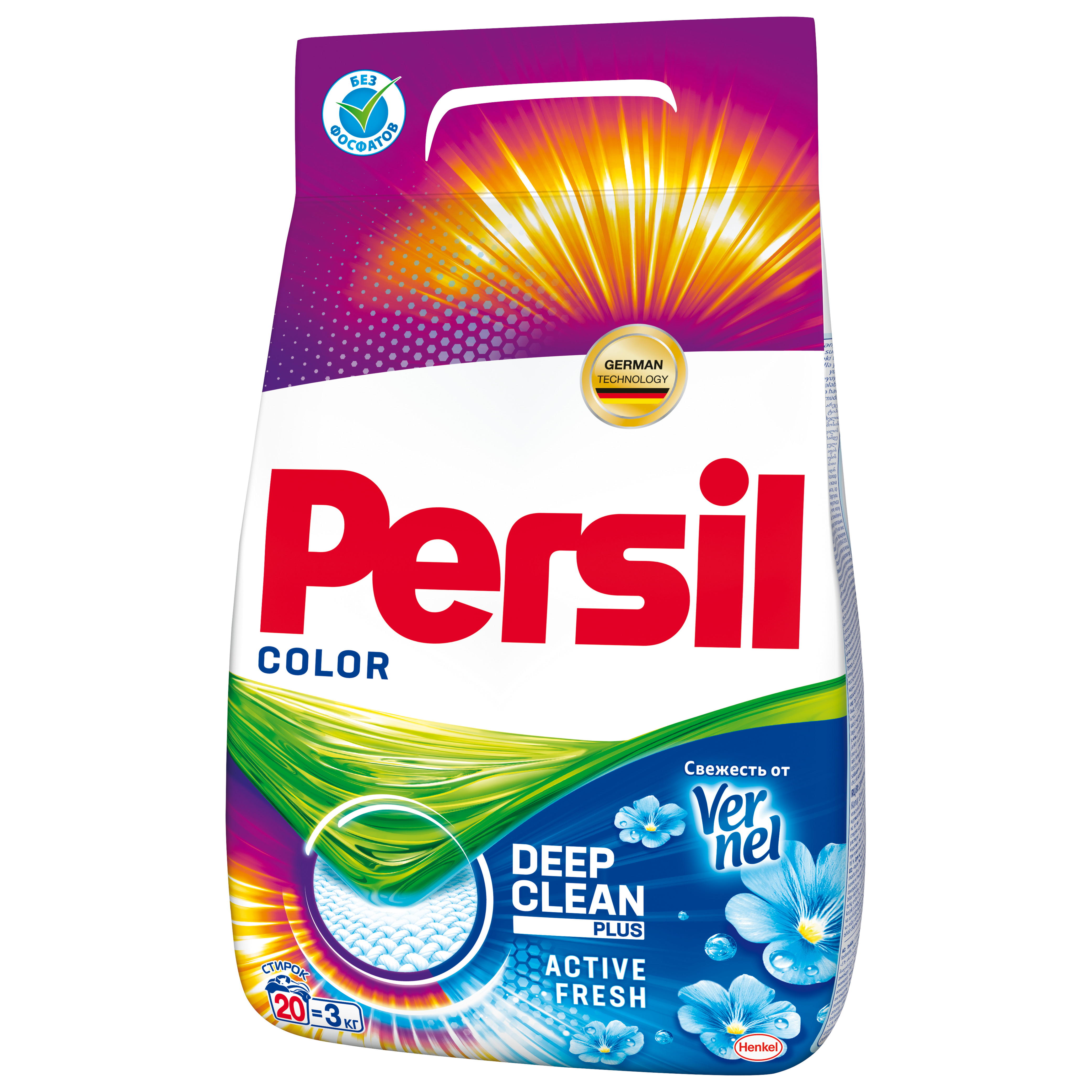 фото Порошок для стирки persil color свежесть от vernel 3 кг