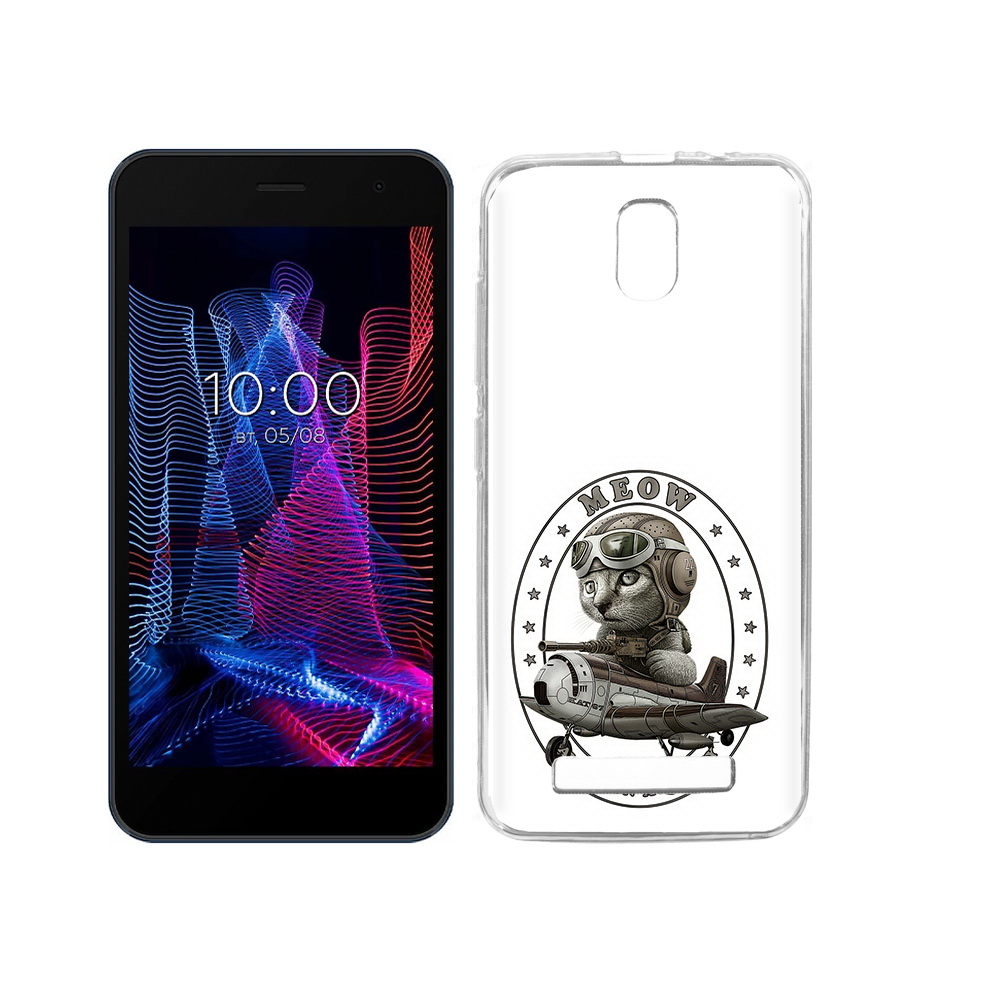 

Чехол MyPads Tocco для BQ 5047L Like кот в самолете, Прозрачный, Tocco
