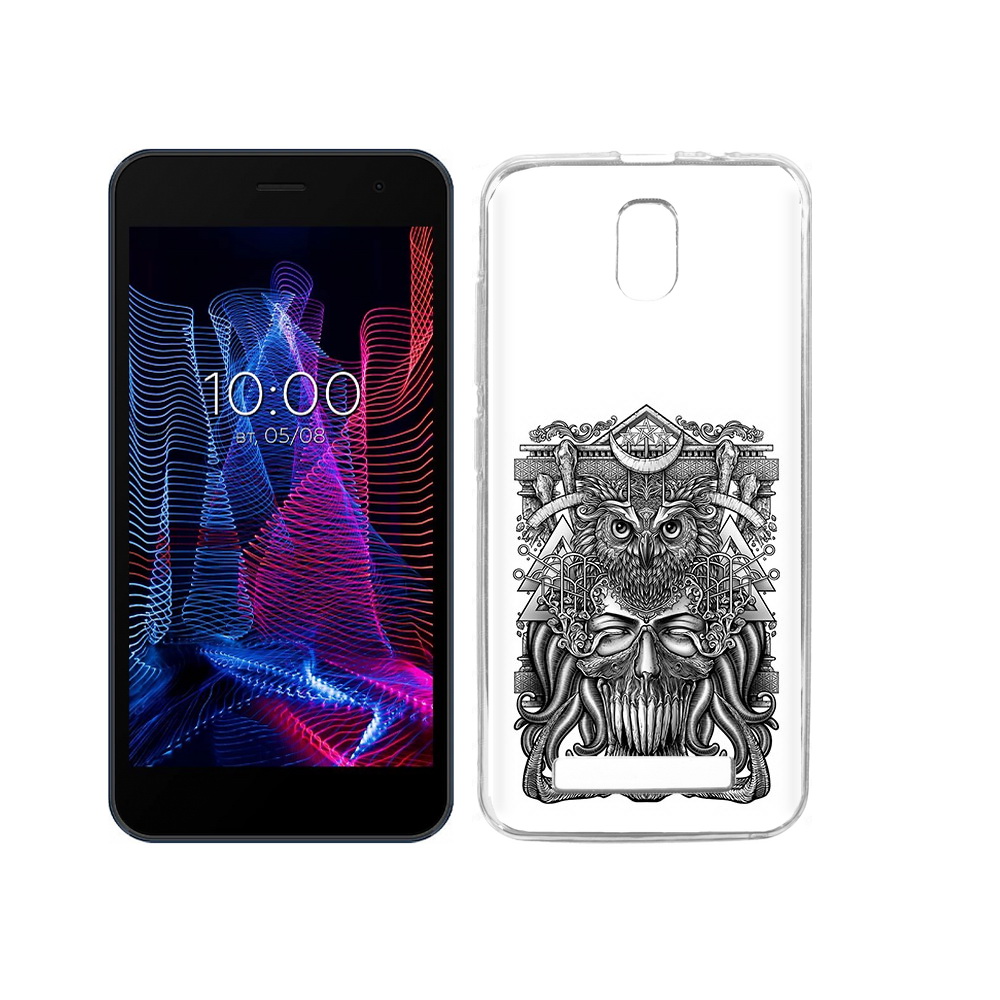 

Чехол MyPads Tocco для BQ 5047L Like зубастая сова, Прозрачный, Tocco