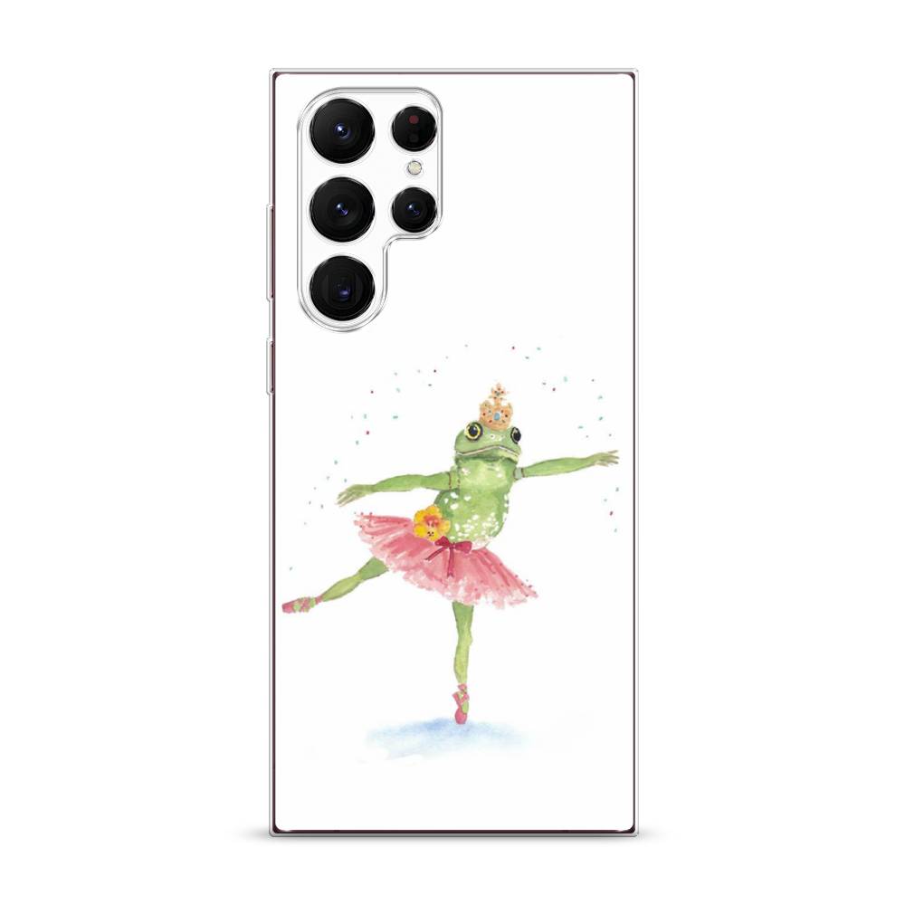 

Чехол на Samsung Galaxy S22 Ultra "Лягушка-балерина", Зеленый, 2104050-4