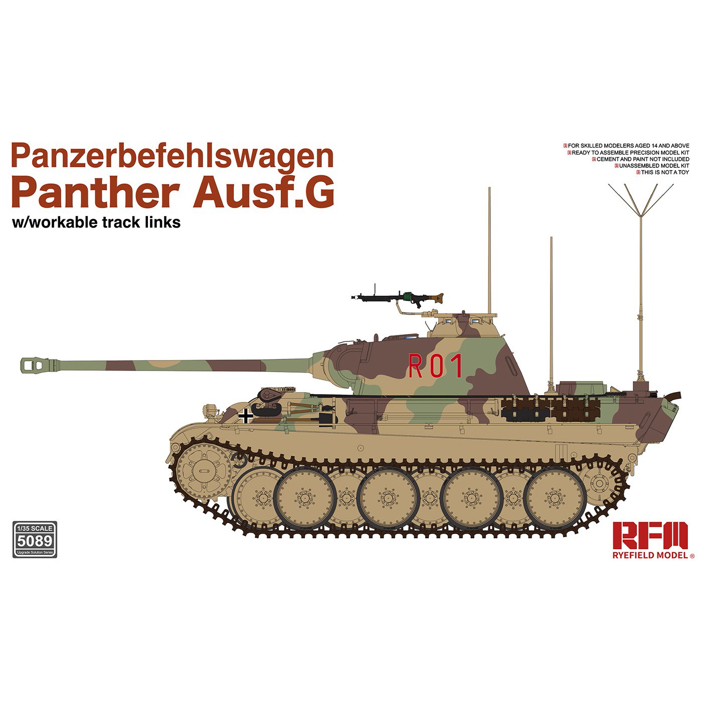 фото Rm-5089 rye field model 1/35 немецкий танк panther ausf.g panzerbefehlswagen nobrand