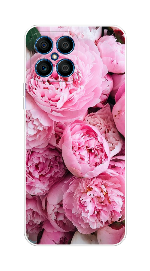 

Чехол на Honor X8 "Розовые пионы", Бежевый;розовый, 6107650-2