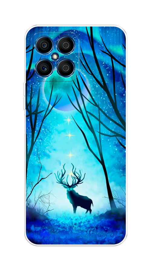 

Чехол на Honor X8 "Олень северное сияние", Синий;черный;голубой, 6107650-1