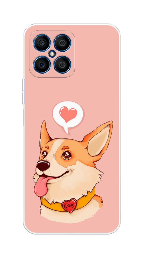 

Чехол на Honor X8 "Корги язык", Розовый;коричневый, 6107650-1