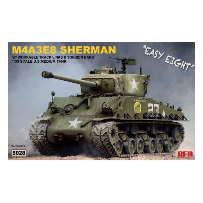 

RM-5028 Rye Field Model 1/35 Sherman M4A3E8 with Workable Track Links, RM-5028