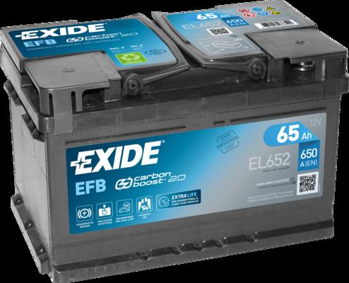 

Аккумулятор автомобильный EXIDE Start-Stop Efb EL652 12v 65ah 650a B13 278x175x175mm