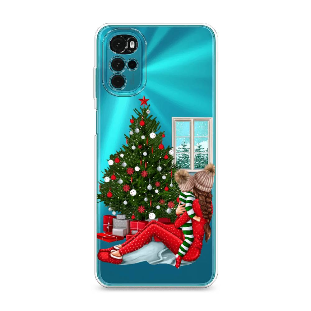 

Чехол на Motorola Moto G22 "Новый год с мамой", Красный;зеленый;голубой, 243150-6