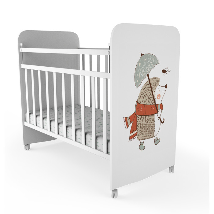 

Детская кроватка Forest kids Annika 120х60 Ёжик, Белый, Annika