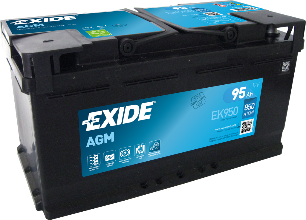 Аккумулятор автомобильный EXIDE EK950 95 Ач 55000₽