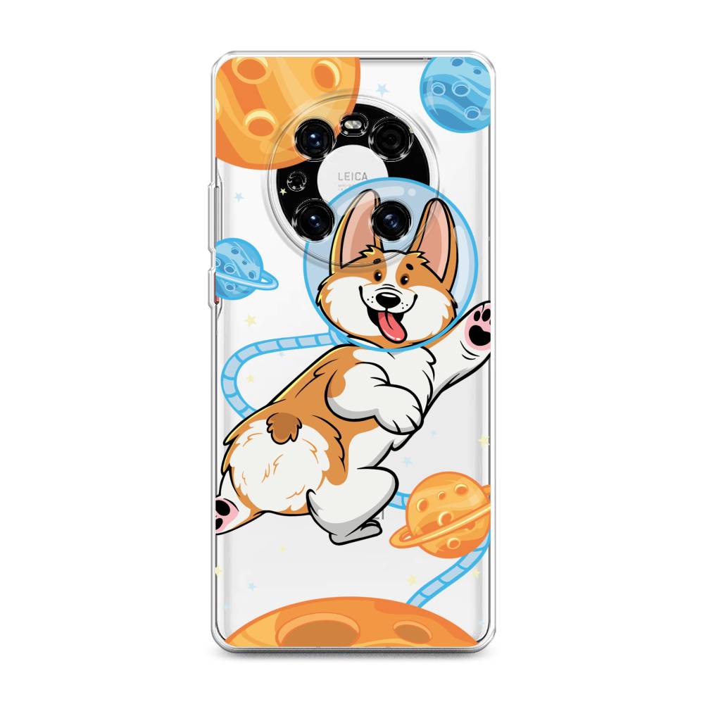 

Чехол на Huawei Mate 40E Pro "Корги-космонавт", Голубой;бежевый;белый, 6107550-1