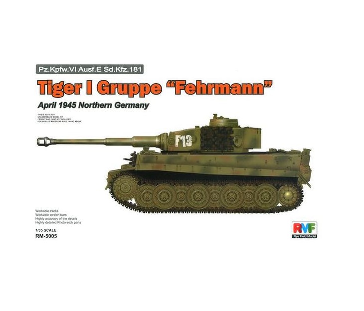 

RM-5005 Rye Field Model 1/35 Tiger I Gruppe "Fehrmann", RM-5005
