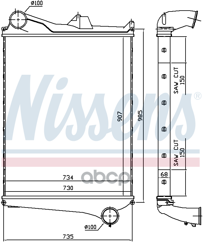 

Интеркулер! 907x730x63VOLVO FM9 (01-05), FM12 (98-05)