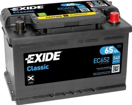 

Аккумулятор автомобильный EXIDE EC652 65 Ач