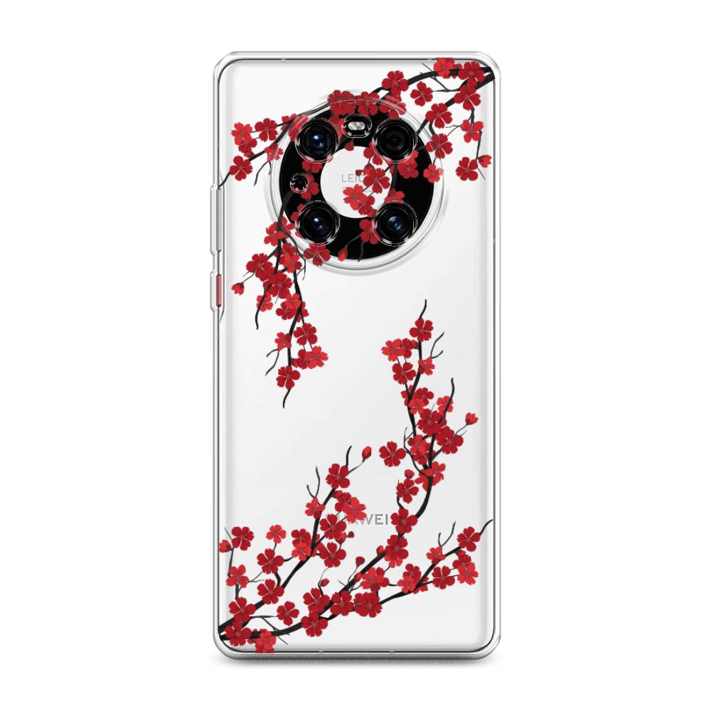 

Чехол на Huawei Mate 40E Pro "Красная сакура", Красный;черный, 6107550-2
