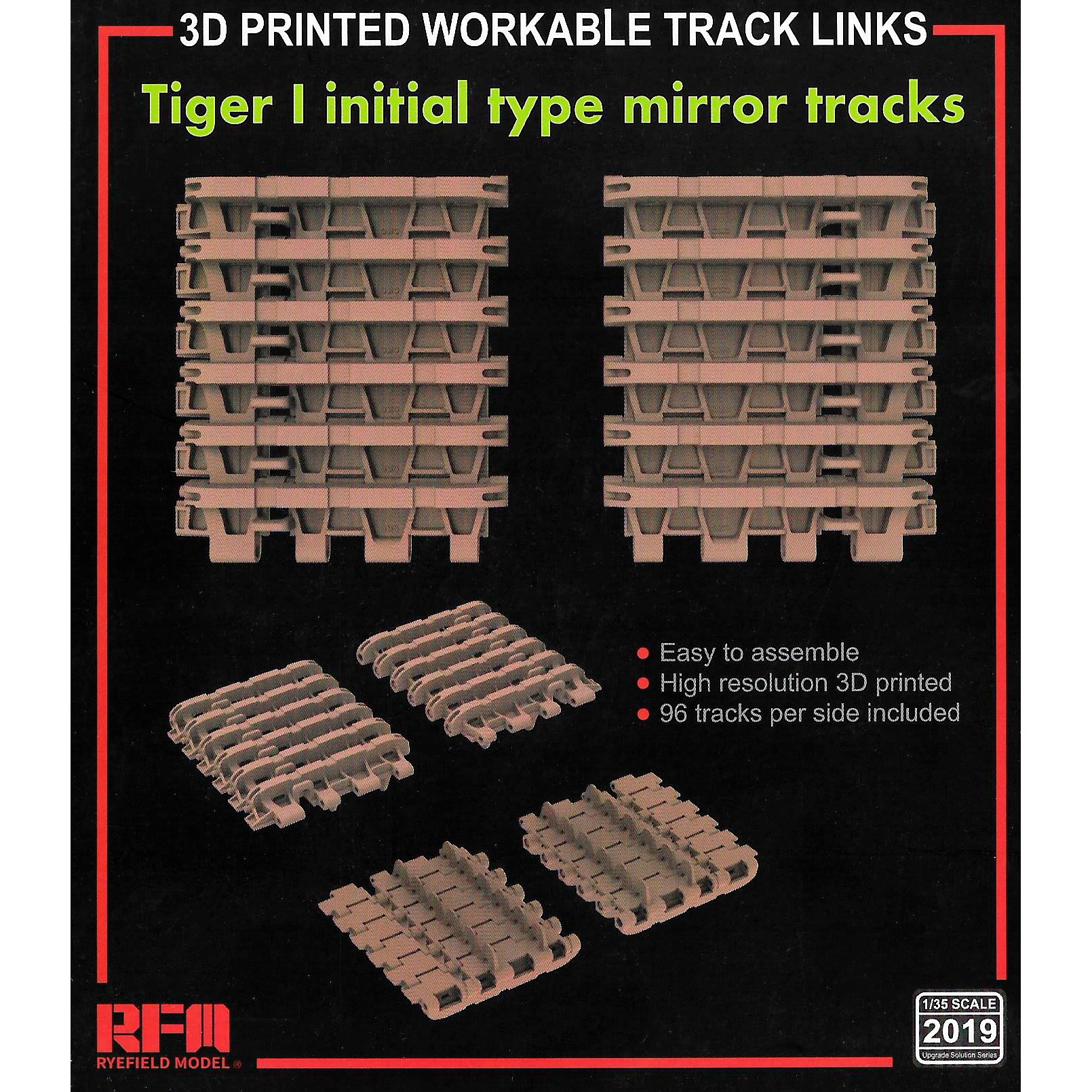 

RM-2019 Rye Field Model 1/35 Рабочие траки для Tiger I, RM-2019