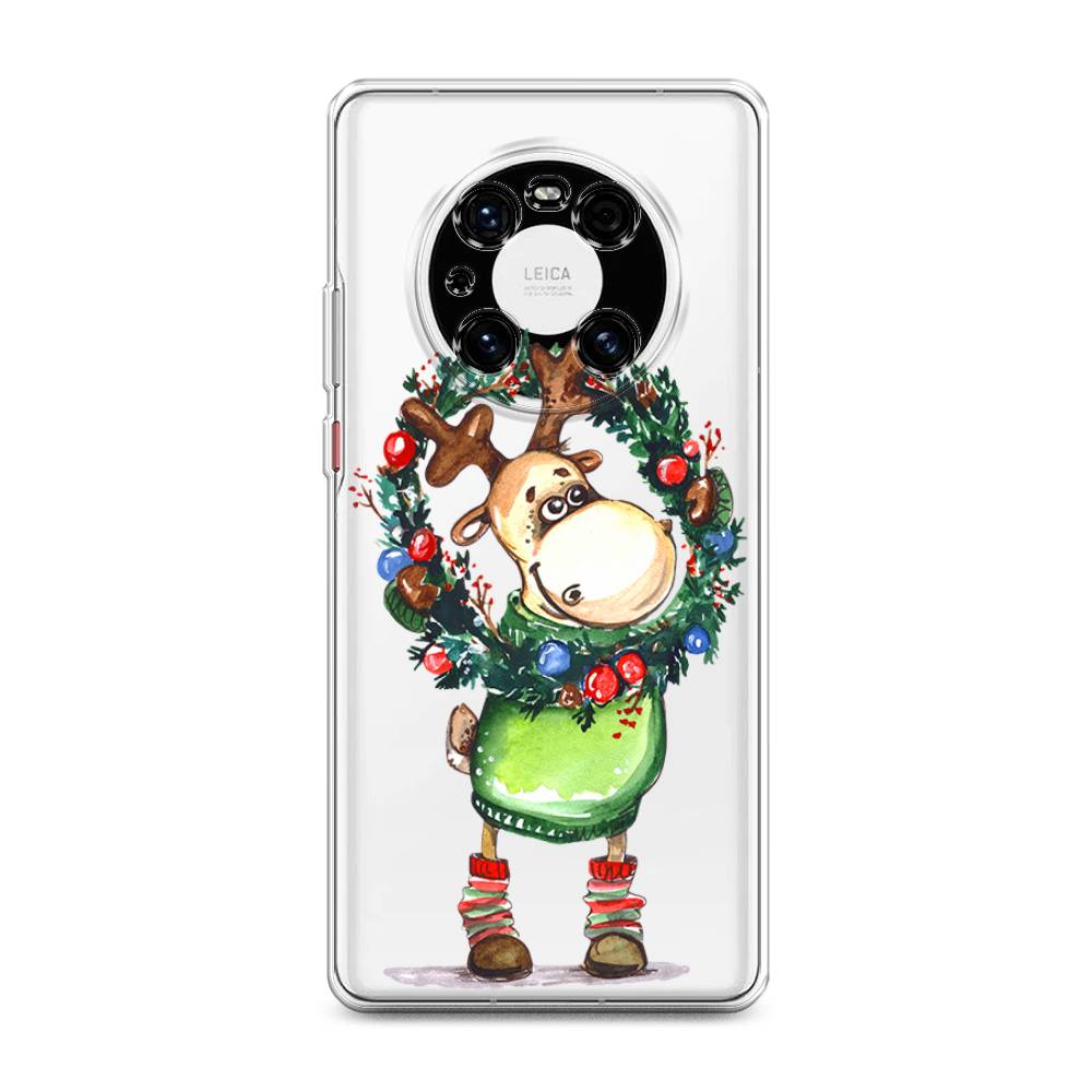 

Чехол на Huawei Mate 40E Pro "Олень с новогодним венком", 6107550-4