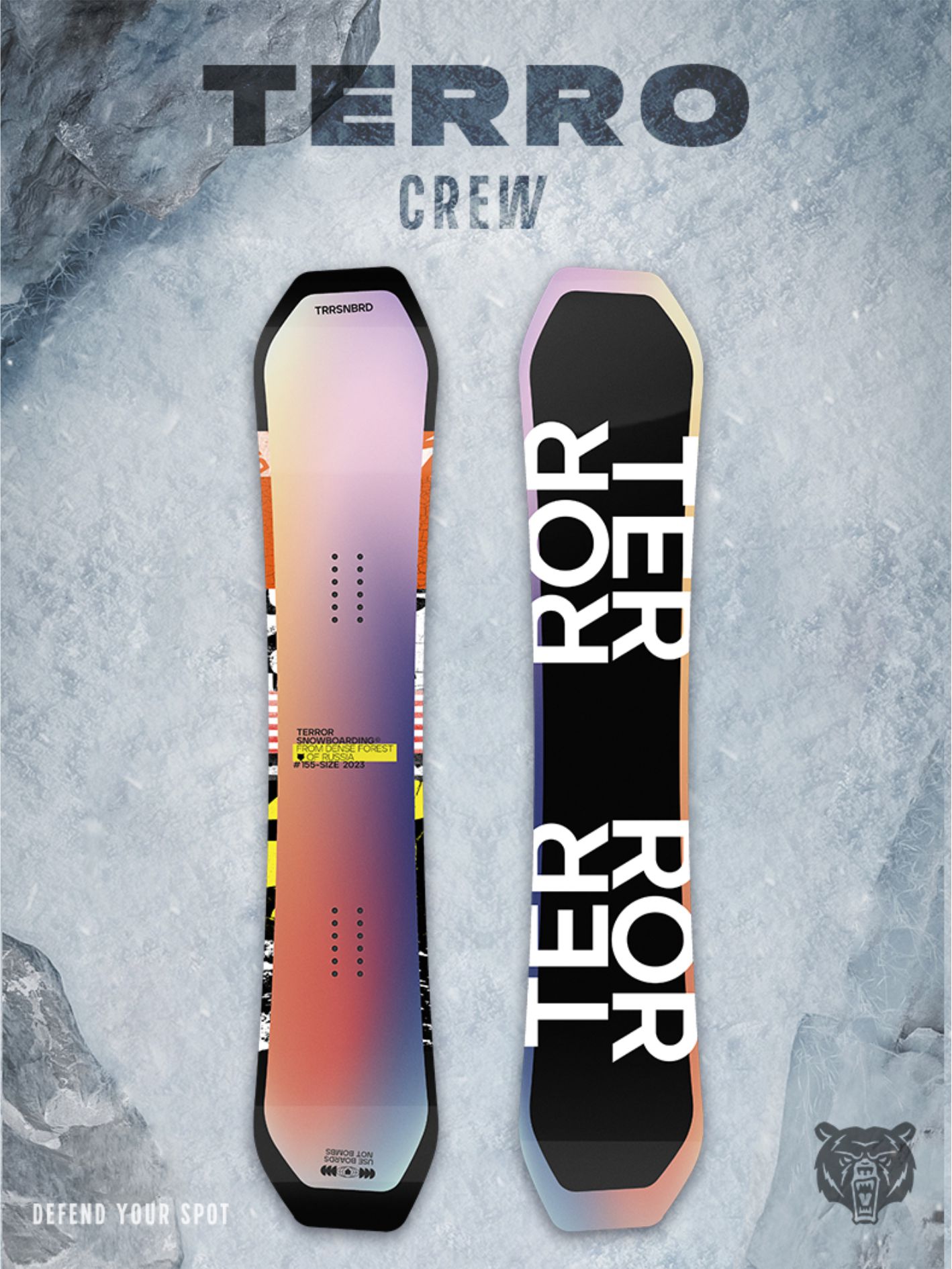 

Сноуборд TERROR - CREW 23/24 черно-белый 163W, Черный;белый, CREW 23/24