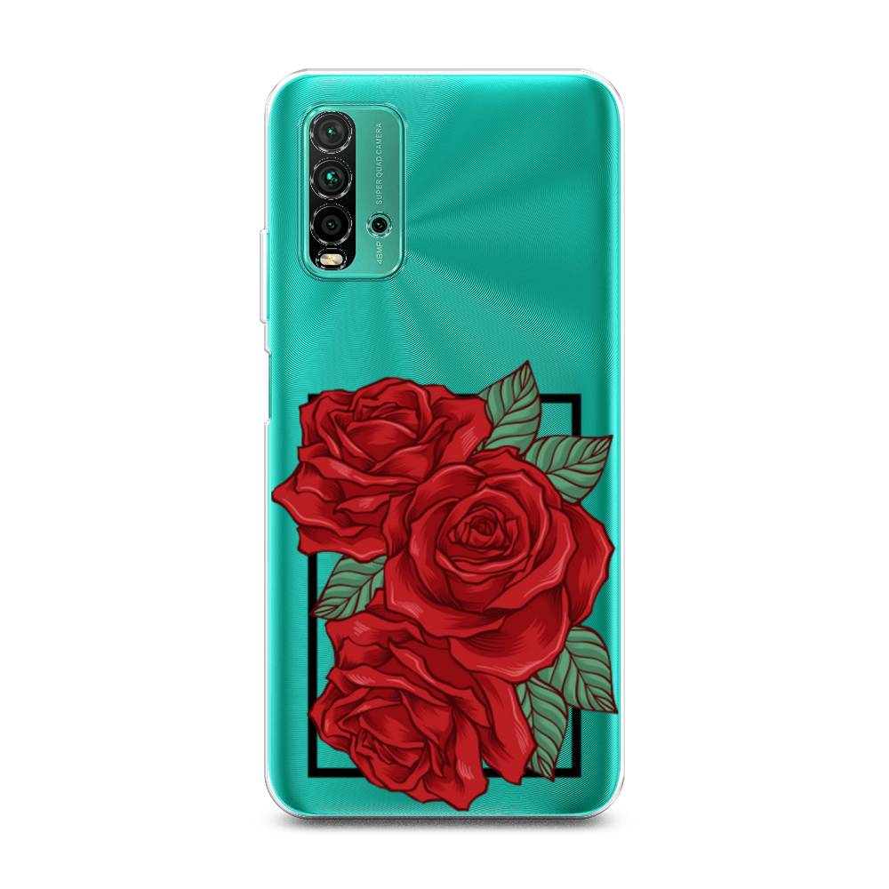 

Чехол для Xiaomi Redmi 9T "Три алые розы", Красный, 39850-2