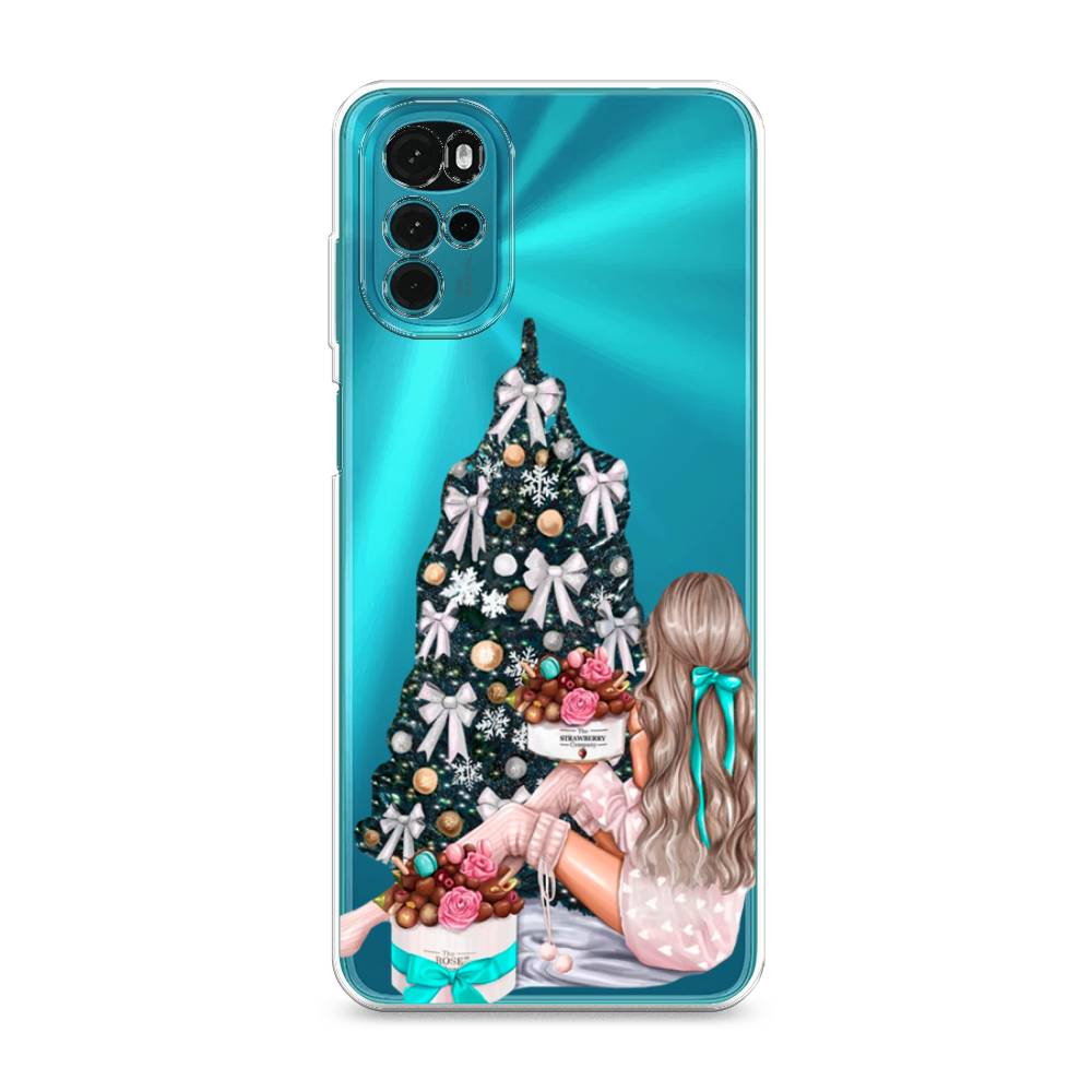 

Чехол на Motorola Moto G22 "New Year", Зеленый;бежевый;голубой, 243150-5