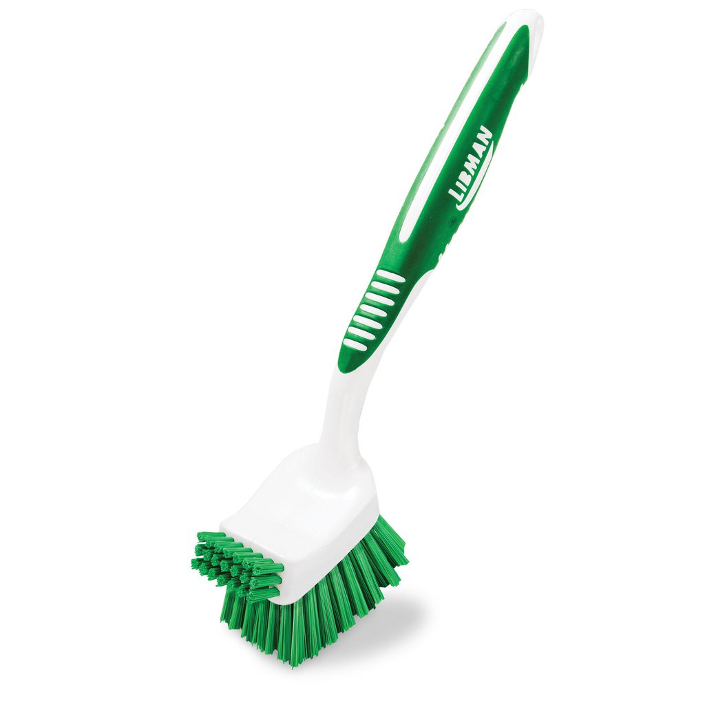 фото Щетка libman 01042 двухсторонняя кухонная с полимерной щетиной, 19,5 см.