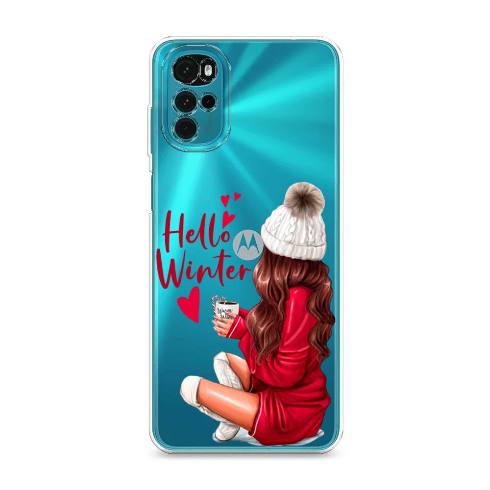 

Чехол на Motorola Moto G22 "Hello winter", Красный;белый;коричневый, 243150-5