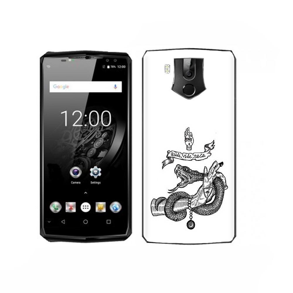 

Чехол MyPads Tocco для Oukitel K10 змея на руке рисунок, Прозрачный, Tocco