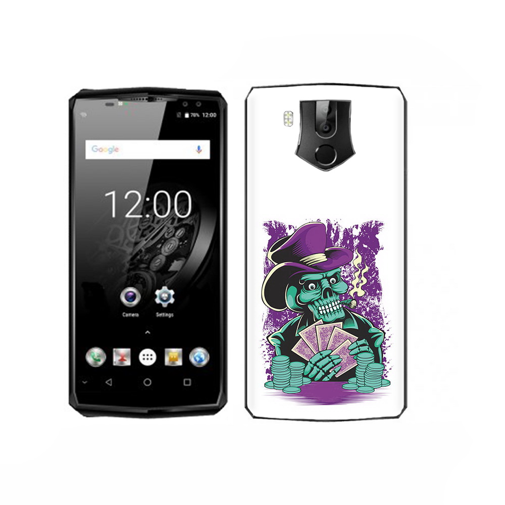 

Чехол MyPads Tocco для Oukitel K10 зеленый череп с картами, Прозрачный, Tocco