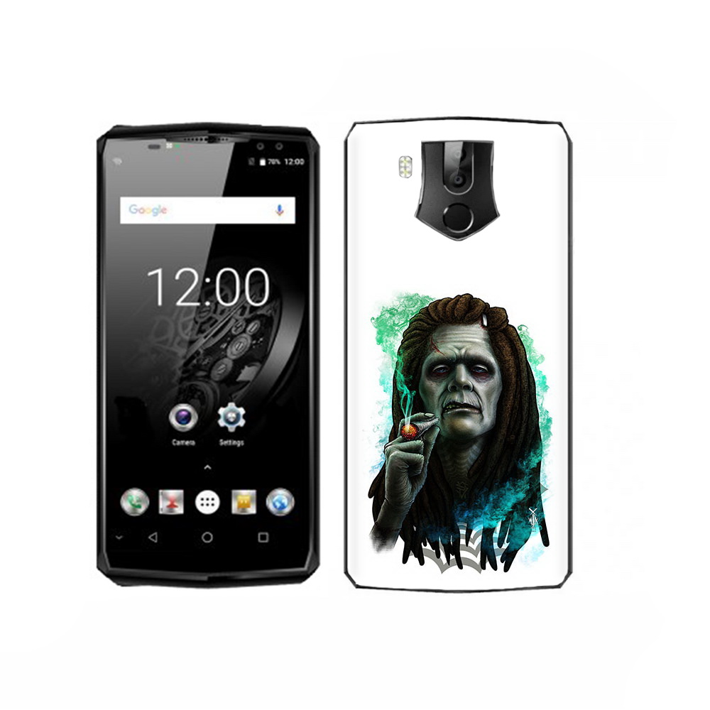 

Чехол MyPads Tocco для Oukitel K10 зеленый мужчина с сигаретой, Прозрачный, Tocco