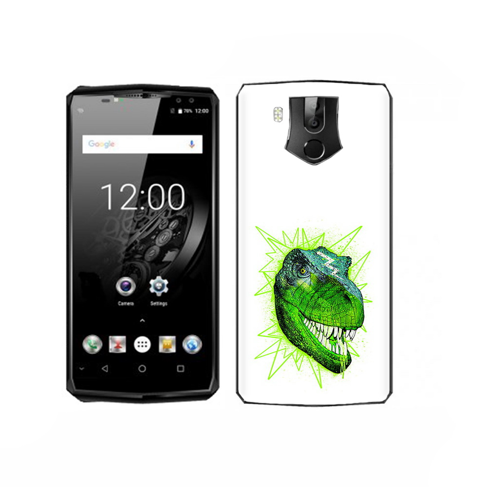 

Чехол MyPads Tocco для Oukitel K10 зеленый динозавр, Прозрачный, Tocco