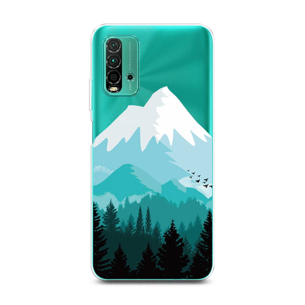 фото Чехол для xiaomi redmi 9t "синяя снежная гора" case place