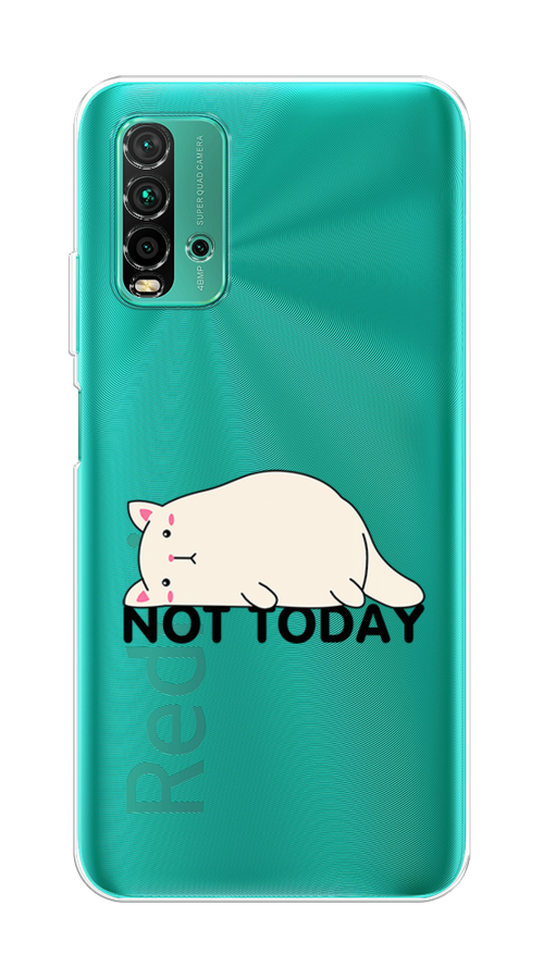 

Чехол на Xiaomi Redmi 9T "Cat not today", Белый;розовый;черный, 39850-1