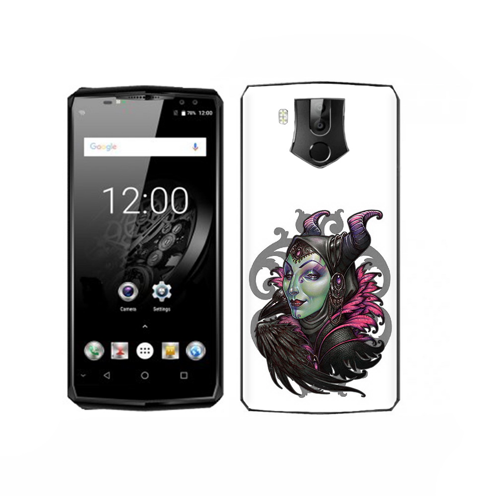 

Чехол MyPads Tocco для Oukitel K10 зеленая девушка с вороном, Прозрачный, Tocco