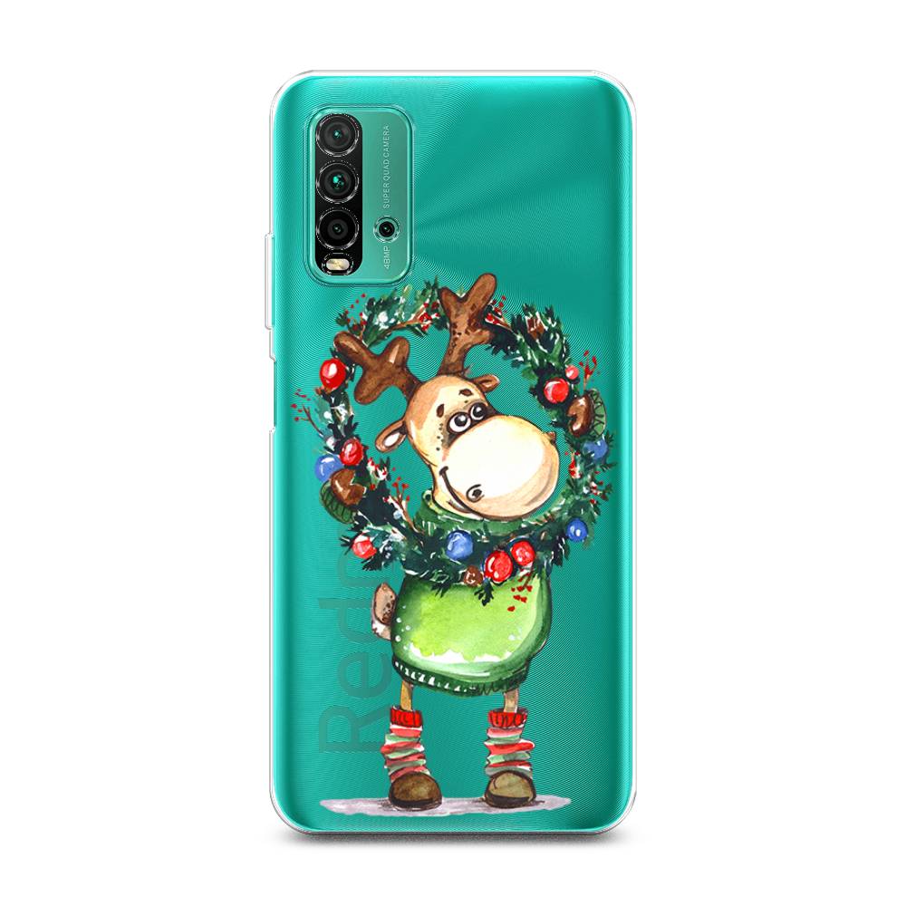 

Чехол для Xiaomi Redmi 9T "Олень с новогодним венком", 39850-4