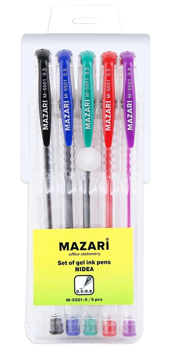 

Набор гелевых ручек Mazari Nidea 5 шт