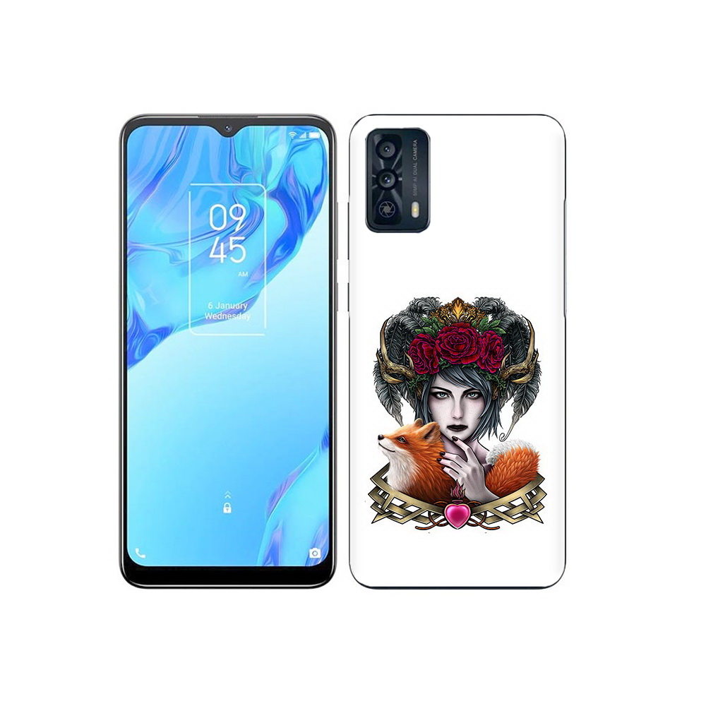 

Чехол MyPads Tocco для TCL 20B девушка с лисой, Прозрачный, Tocco
