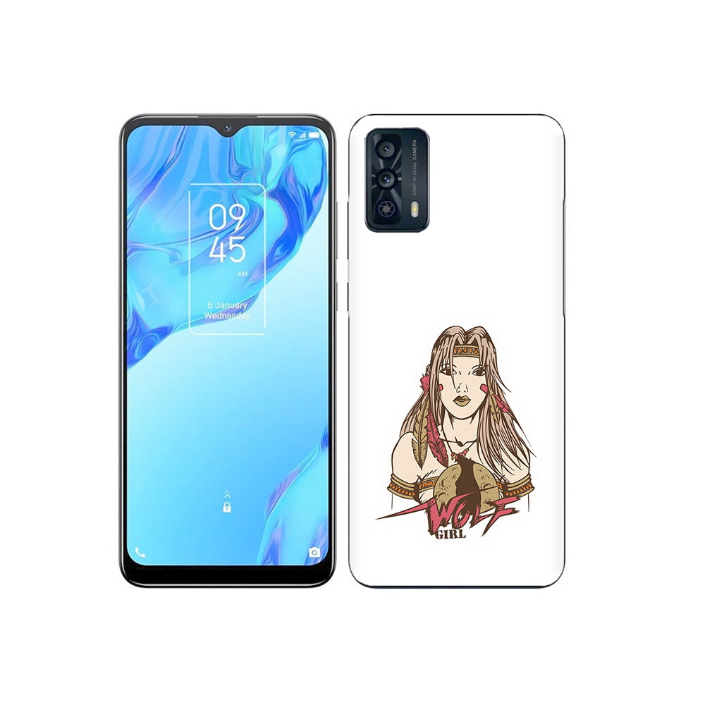 

Чехол MyPads Tocco для TCL 20B девушка волк, Прозрачный, Tocco